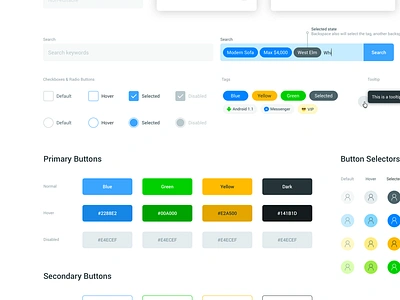 Style Guide Buttons buttons guide interface pills search style style guide text field type ahead ui web