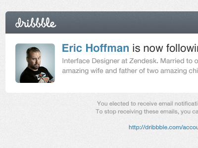 Dribbble email douche bag dribbble email following