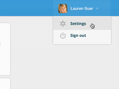 Sign out design dropdown hover icon settings sign out ui ux web
