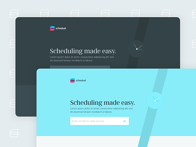 Schedual Landing Page
