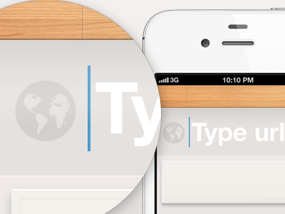 Type URL button design field form ios ios5 iphone lighting minimal pattern text texture ui ux wood wooden
