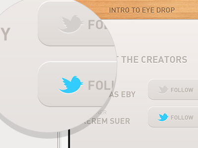 Meet the creators button design follow ios iphone minimal mobile twitter ui ux