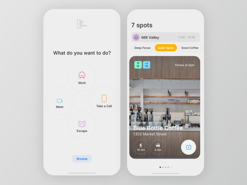 OOO Early Explorations 0.01 button card ios ios 12 iphone minimal search user interface