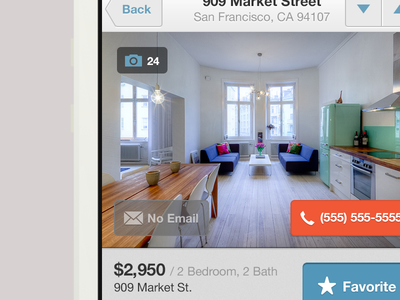 Listing Detail alerts apartment app clean design filter helvetica ios iphone lovely minimal minimus mobile price search tag ui ux