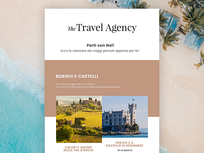 Travel agency Newsletter clean design flat interface minimal newsletter travel ui