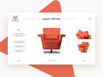 Siwa - Product Page Concept armchair clean minimal ui website