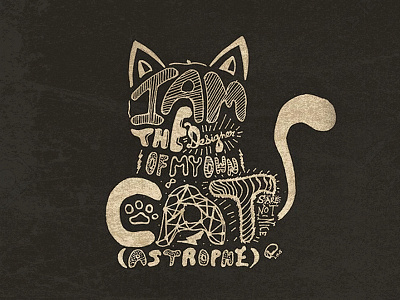 Hand Lettering cat catastrophe designer lettering poster
