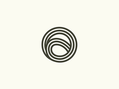 Lettermark 'O' letter lettermark logo spiral