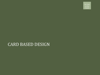 Card Based Design Guide is now live ! card based design card design card patterns design guide slide ui ui ux ux design