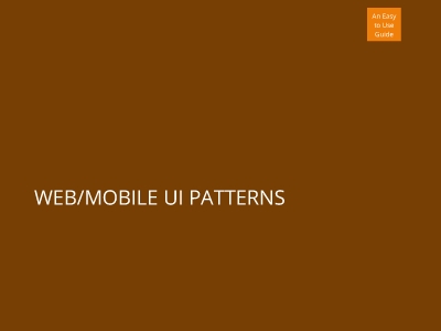 Web Mobile UI Patterns Guide design guide interaction design ui patterns ux design guide