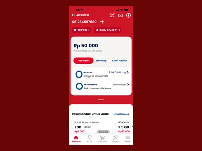 My Telkomsel App Redesign animation app branding design illustration ui