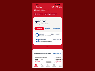 My Telkomsel App Redesign