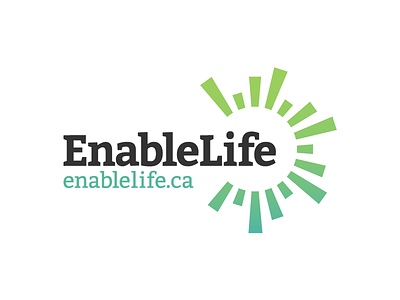 EnableLife Logo aldrich aldrich tan aldricht branding circle collaborate collaboration community development developmental disabilities disability disabled enable explosion gradient green growth help life logo online radial teal together troubleshoot