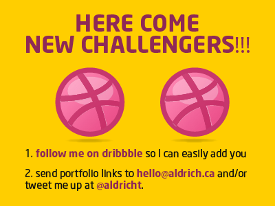 2 NEW CHALLENGERS!!! 2 aldrich aldrich tan aldricht branding challengers dribbble invite new two ui ux
