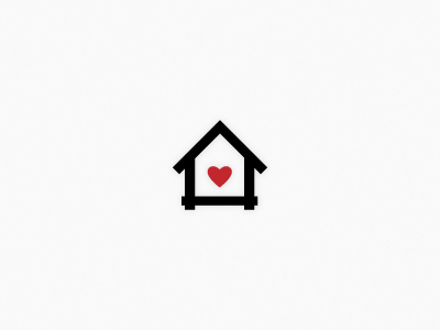 Welcome Home 3 heart home house literal logo metaphor