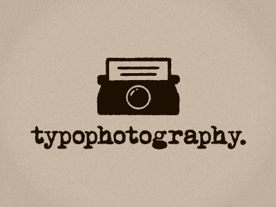 Typophotography poetry poet vintage minimalist rough textured old grunge type typo photography typewriter logo aldricht aldrich tan