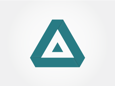 "A" monogram a gradient letter logo mark monogram origami teal