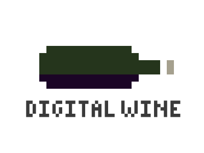 Digital Wine 8bit digital logo trolling wine