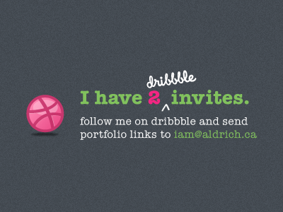 Invites, anyone? contact dribbble email invite invites prospects shots