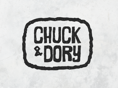 Chuck & Dory Logo V1.1 aldrich aldricht business food grunge handwritten logo restaurant sketch sketchy tan texture wip