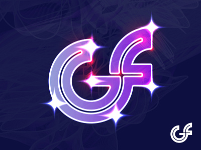 GF Logomark design trend emotion gf gradient illustration lettermark lighting line art logotype sakib
