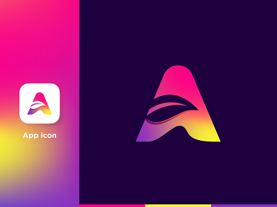 A Letter Logo । App icon a icon a logo abstract branding coustom letter a gradient icon a iconic logo letter a letter a logo lettermark