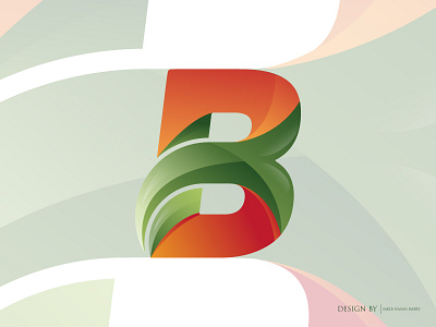 RB | Logo Design b letter custom fonts green lettermark new shot r letter rb logo sakib stylish font typography