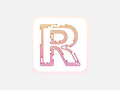 Letter R Logo creative custom fonts electronic icon laboratory letter r logo lettermark logotype science technology
