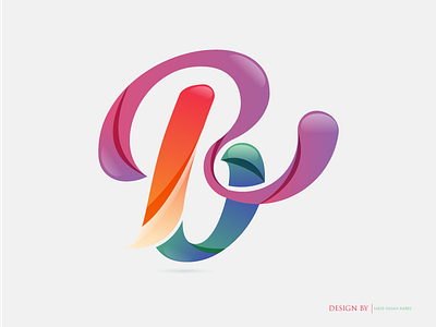 RB | Logo Design b colorful design illustration letter logo lettermark logo r rb stylish font