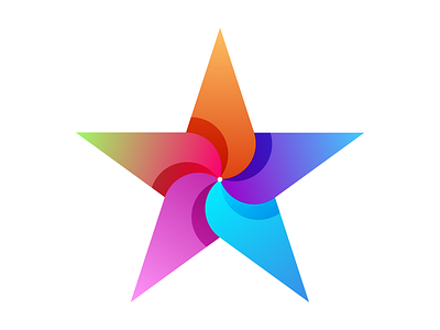 Colorful Star colorful creative design element gradiant idea logo logotype sakib star