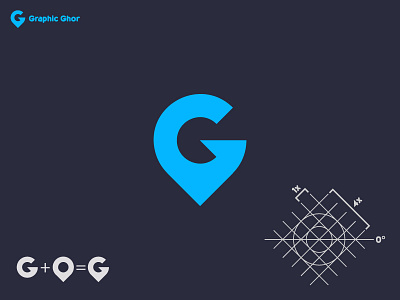Graphic Ghor g g letter g logo grid grid system logo lettermark logo logotype map map logo