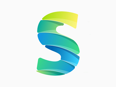 Colorful S color concept creative custom font gradient idea lettermark logotype simple symbol