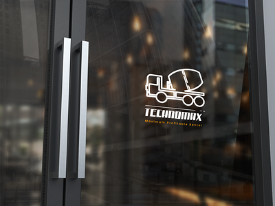 Logo on the doors of a special equipment rental company