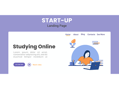 Online Education Website Mockup