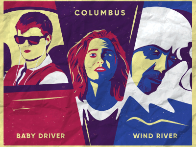 Screen Printing Project baby driver columbus graphic design movie poster print vector vector art wind river