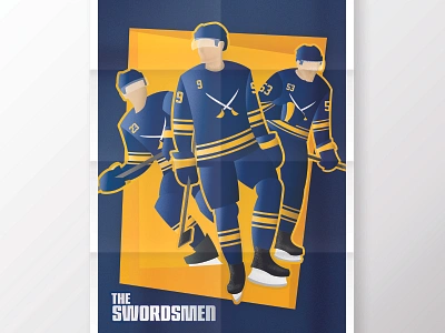 Swordsmen Poster buffalo buffalo sabres design minimalist poster poster design sabres sports sports design