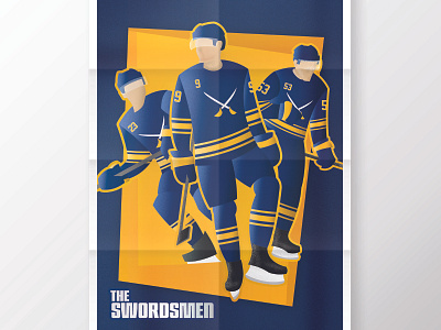 Swordsmen Poster buffalo buffalo sabres design minimalist poster poster design sabres sports sports design