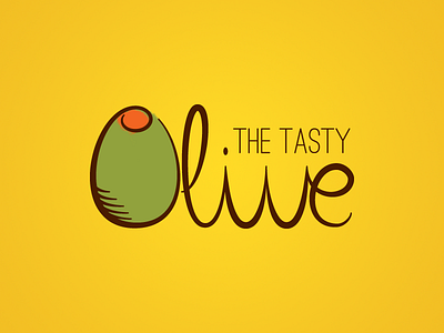 The Tasty Olive food lettering logo olive olive oil