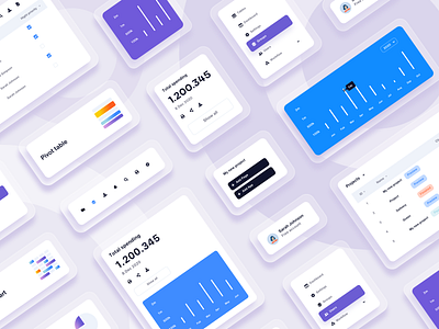 UI Components app branding concept dashboard interface ui ui design uikit uikits uiux userinterface