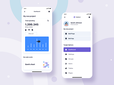 Mobile version Tangle app app concept dashboard design designer freelancer interface ios ios app ios app design mobile mobile app ui uidesign uiux user userinterface white background whiteboard whitespace