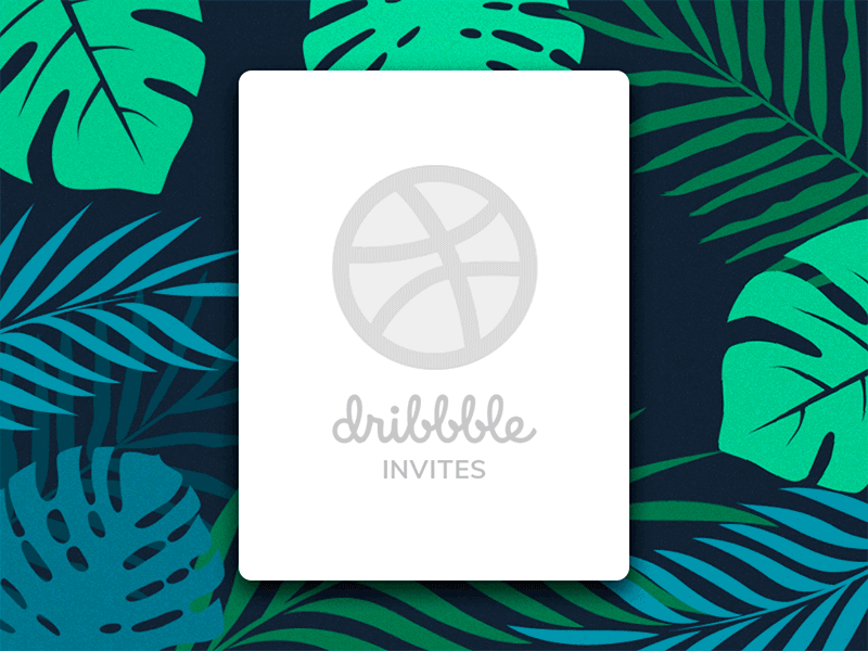 Dribbble Invites animation card draft dribbble dribbble invite dribbblers green illustration invitation invite nature two