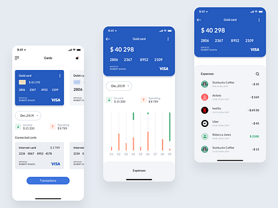 Online banking mobile by Iryna Shapovalova on Dribbble