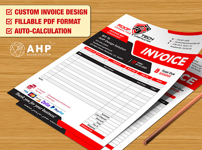 Invoice Design estimate fillable pdf invoice order form proposal