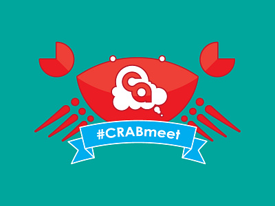 #CRABmeet Logo crab creative creative meet design graphic design logo logo design meetup
