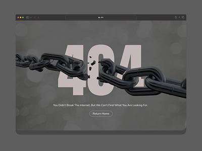 404 Error - Broken Chains dark mode error illustration ui uiux ux web web design