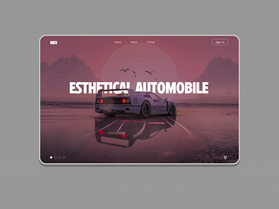 Car rental hero section design hero section landing page ui ux web design