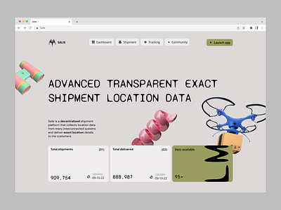 Salie decentralized shipment web design