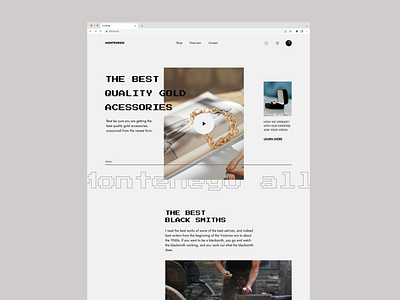 E-commerce Gold landing page buy design gold landing page minimalist minimalistic shopping ui ux web design