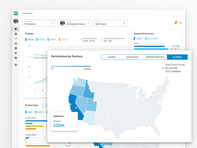 Sales Territory Map chart map sales ui