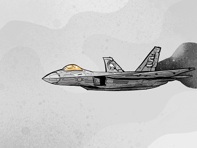 F-22 debuts f22 fighter fighter jet graphic art illustration illustration art illustration design ipadpro plane procreate sky vector